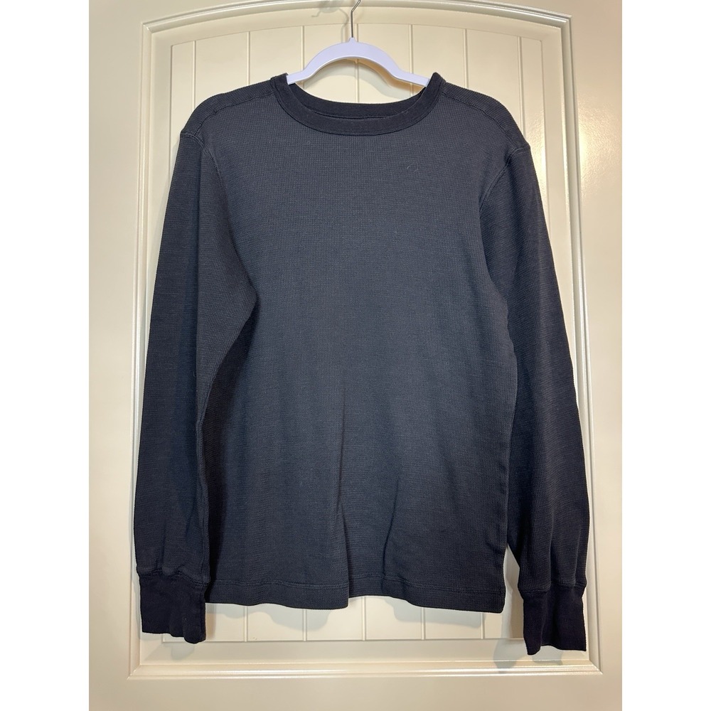y2k carbon affliction type thermal long‎ sleeve black sz L